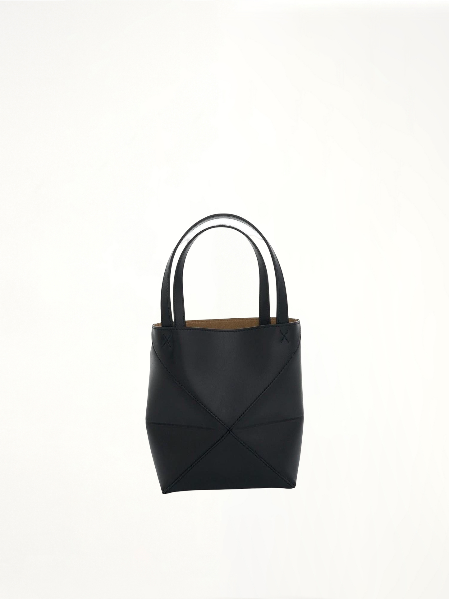 Mini Fold Puzzle Tote Bag in Black