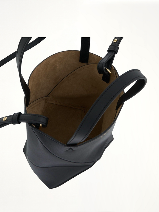 Mini Fold Puzzle Tote Bag in Black