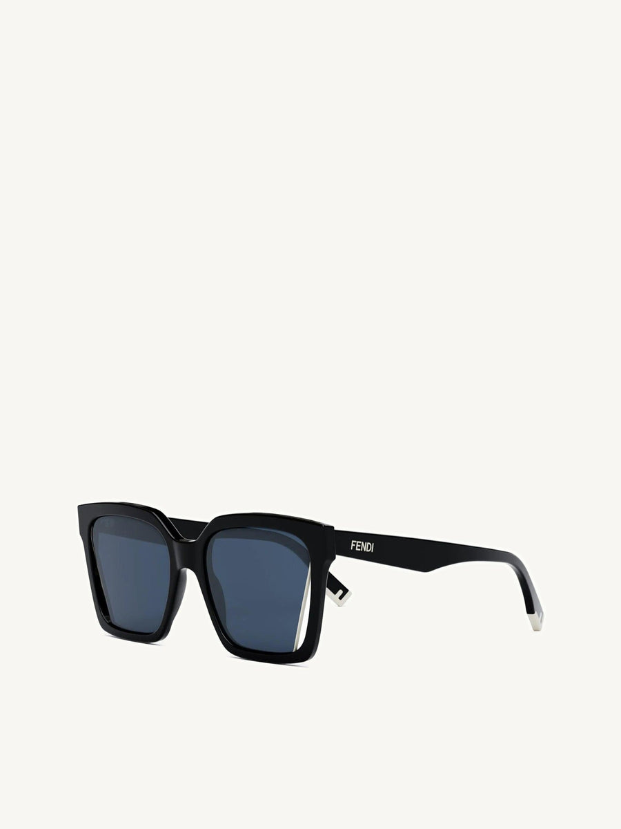 Fendi FE40085I 5501V Geometric Sunglasses in Blue/Black