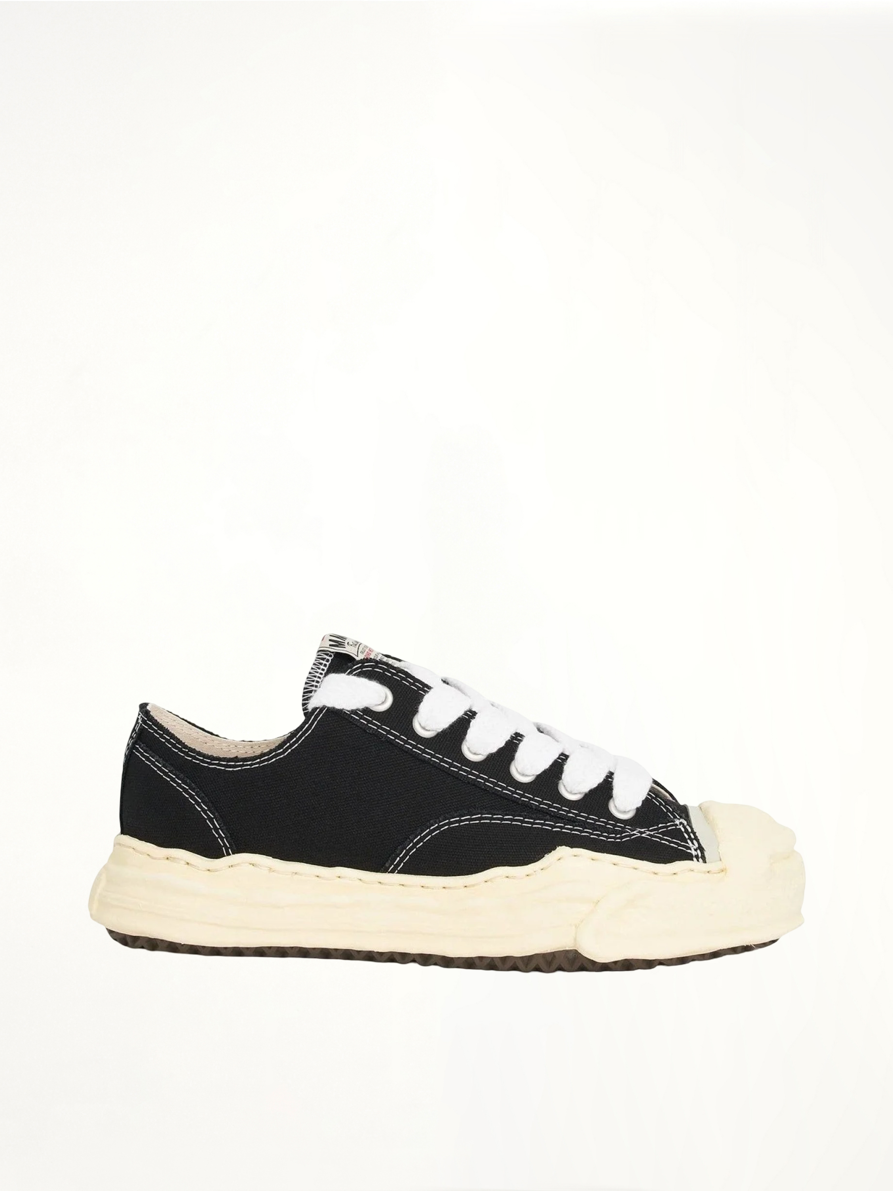 Hank OG Vintage Sneaker in Black/White Side View | MAISON MIHARA YASUHIRO