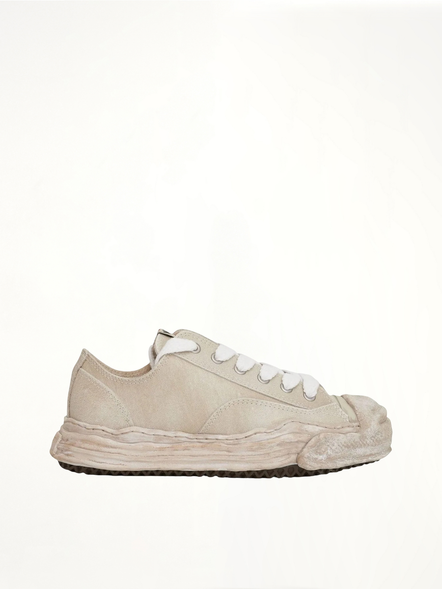 Hank OG Vintage Sole Sneaker in White Side View | MAISON MIHARA YASUHIRO