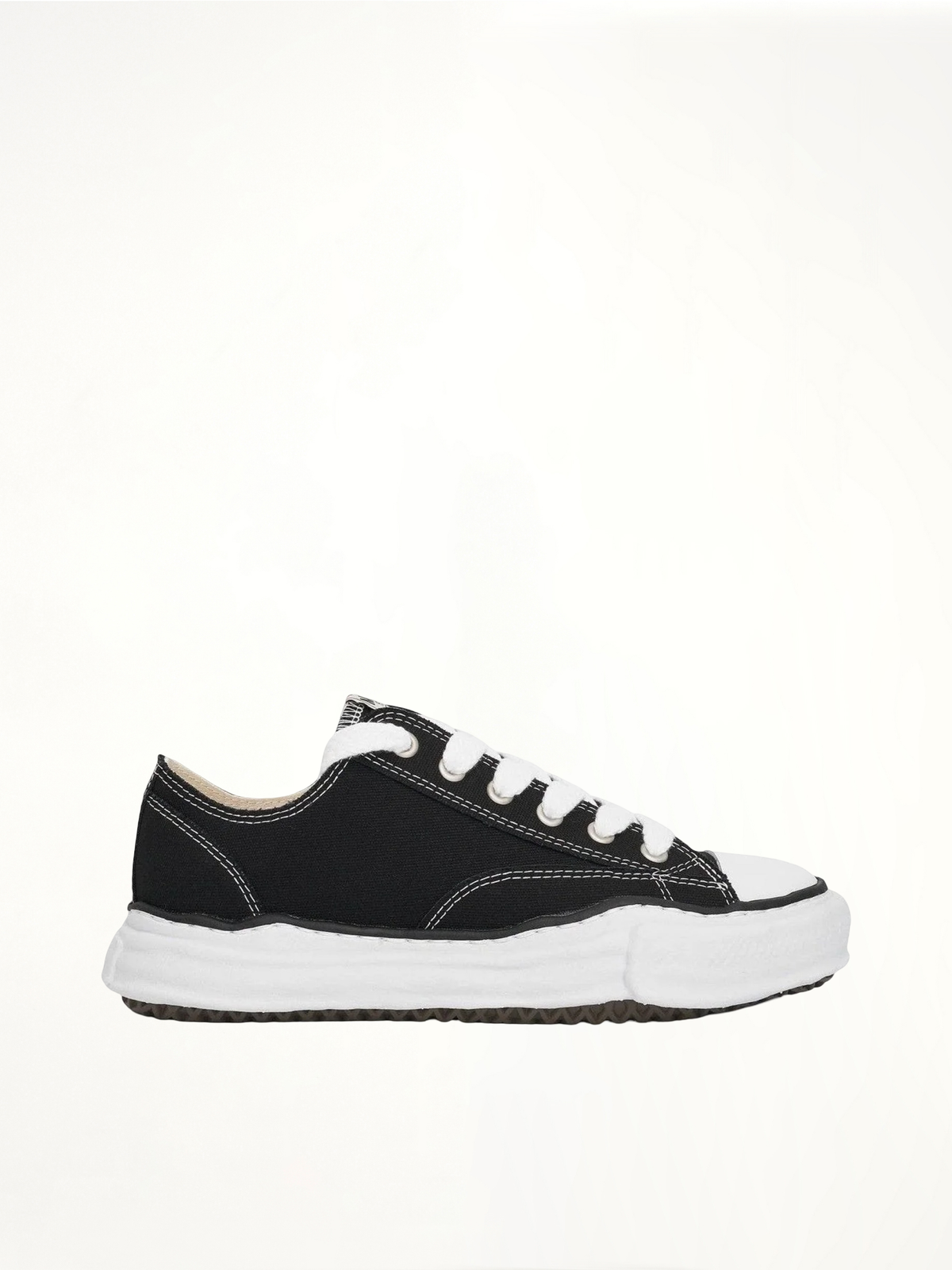 Peterson OG Sneaker in Black/White Side View | MAISON MIHARA YASUHIRO