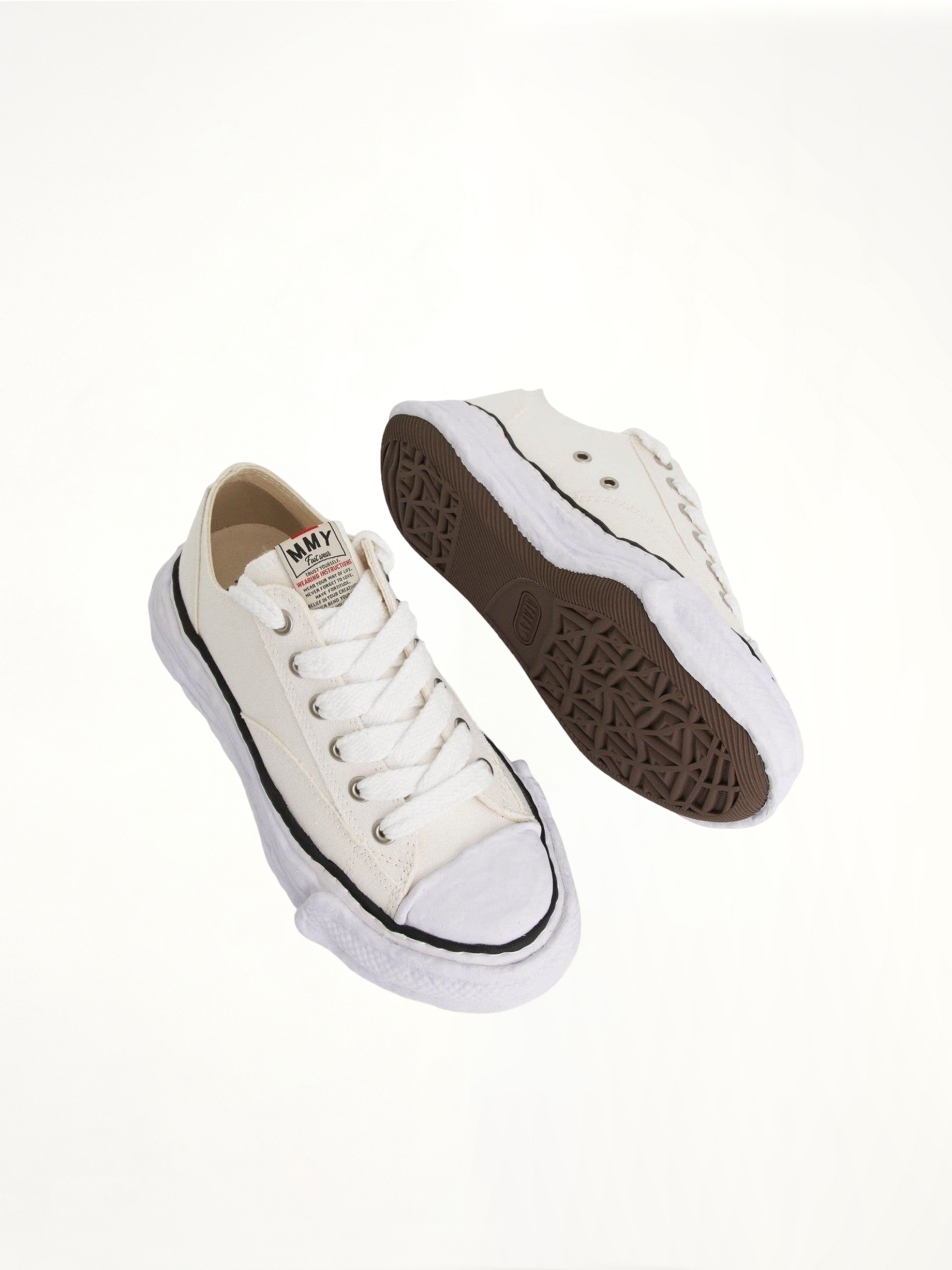 Peterson 23 OG Sneaker in White Top View | MAISON MIHARA YASUHIRO