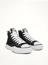 Peterson OG High Sneaker in Black/White Front View | MAISON MIHARA YASUHIRO