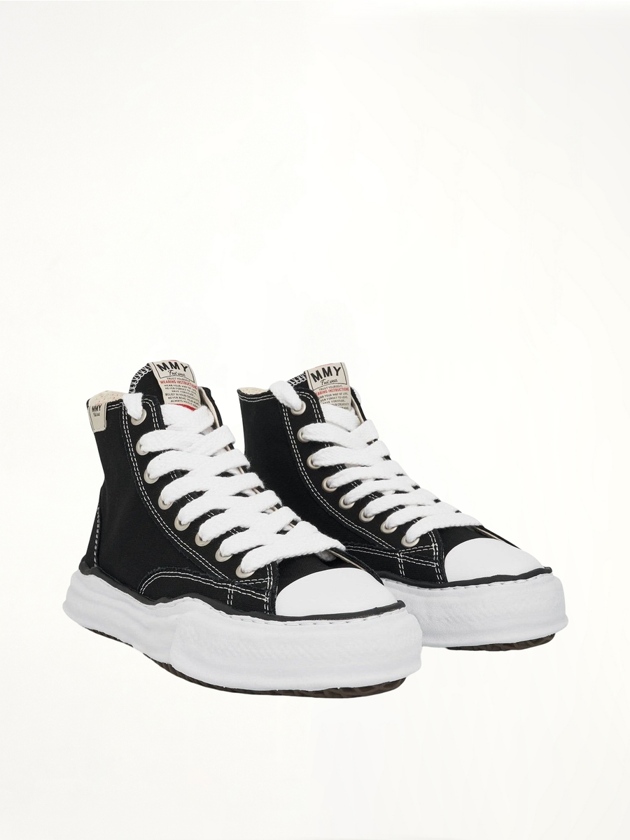 Peterson OG High Sneaker in Black/White Front View | MAISON MIHARA YASUHIRO