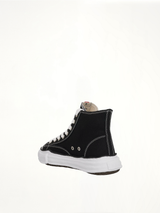 Peterson OG High Sneaker in Black/White Back View | MAISON MIHARA YASUHIRO