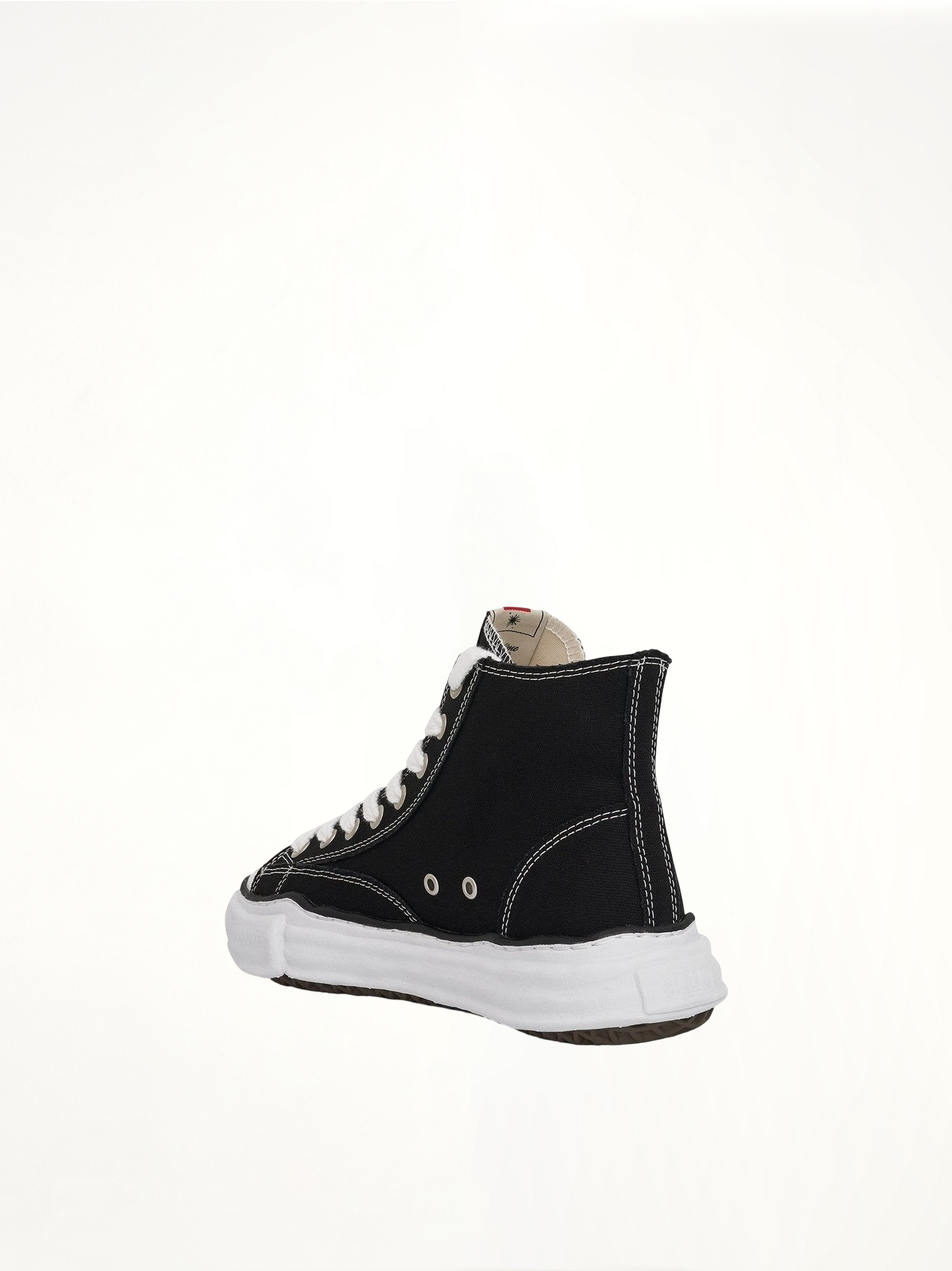 Peterson OG High Sneaker in Black/White Back View | MAISON MIHARA YASUHIRO