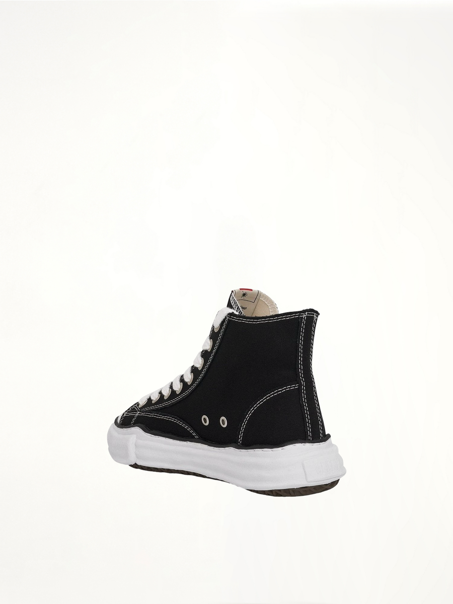 Peterson OG High Sneaker in Black/White Back View | MAISON MIHARA YASUHIRO