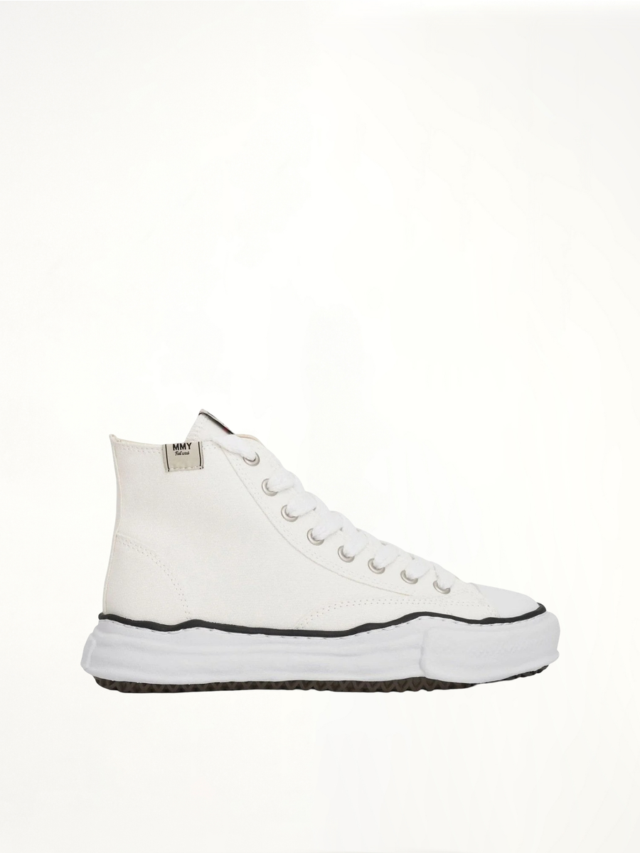 Peterson OG High Sneaker in White Side View | MAISON MIHARA YASUHIRO