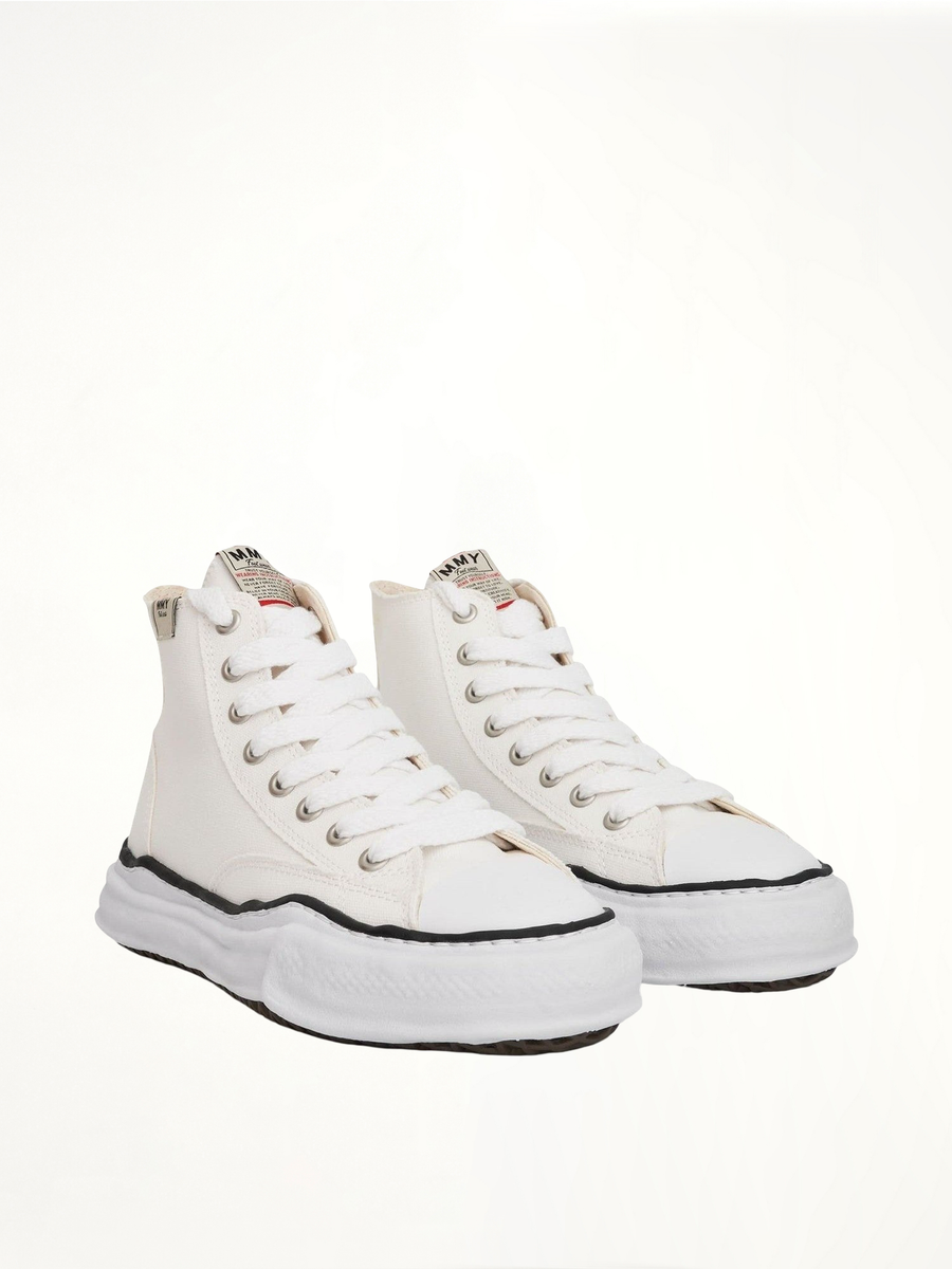 Peterson OG High Sneaker in White Front View | MAISON MIHARA YASUHIRO