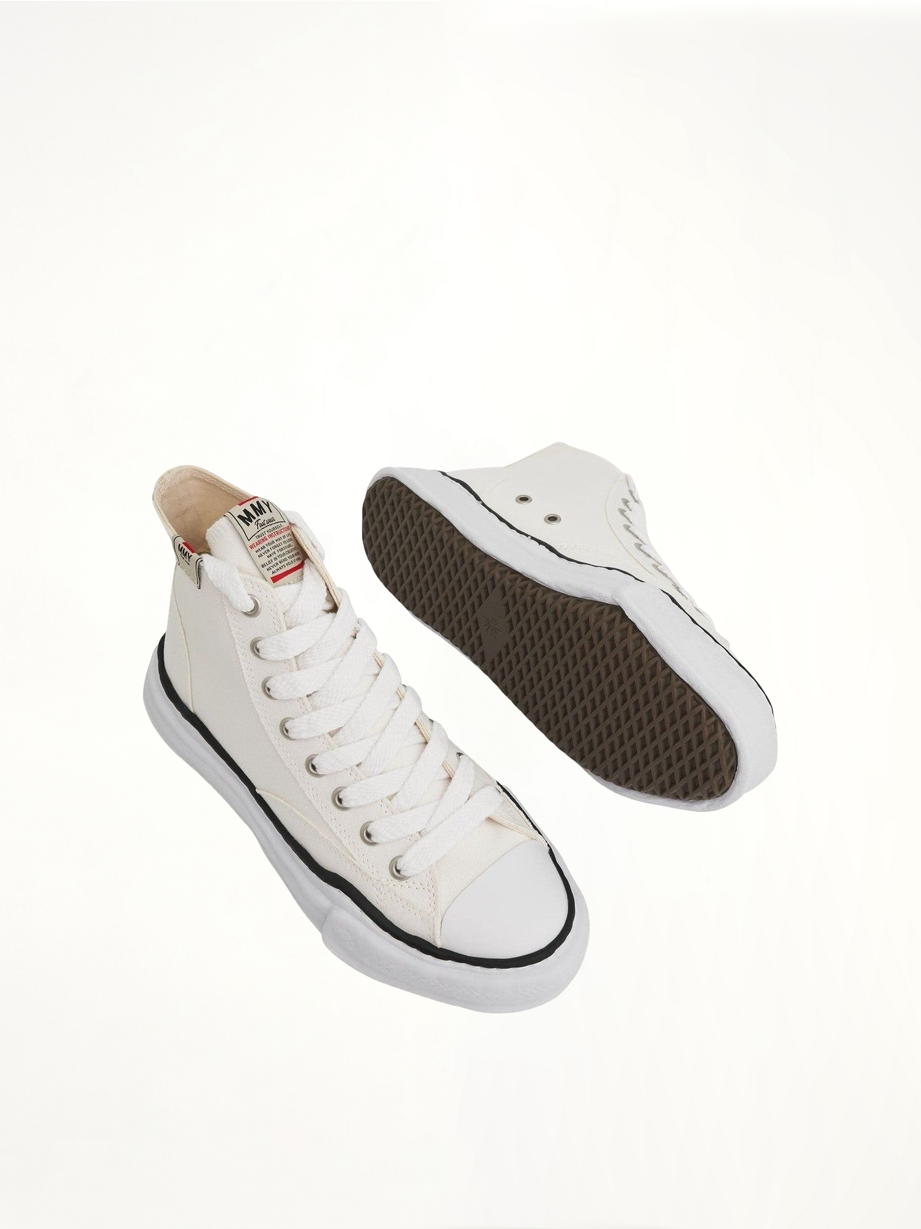 Peterson OG High Sneaker in White Top View | MAISON MIHARA YASUHIRO