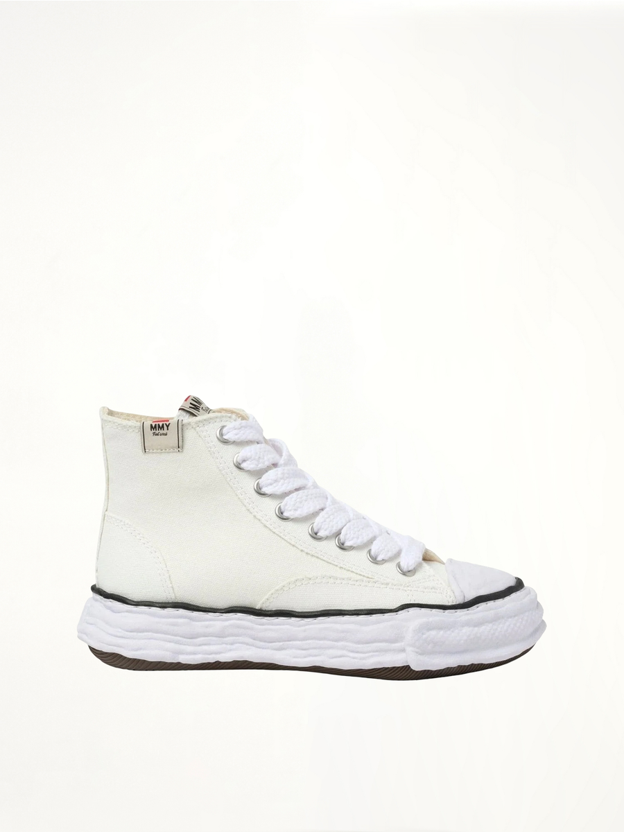 Peterson 23 OG High Sneaker in White Side View | MAISON MIHARA YASUHIRO