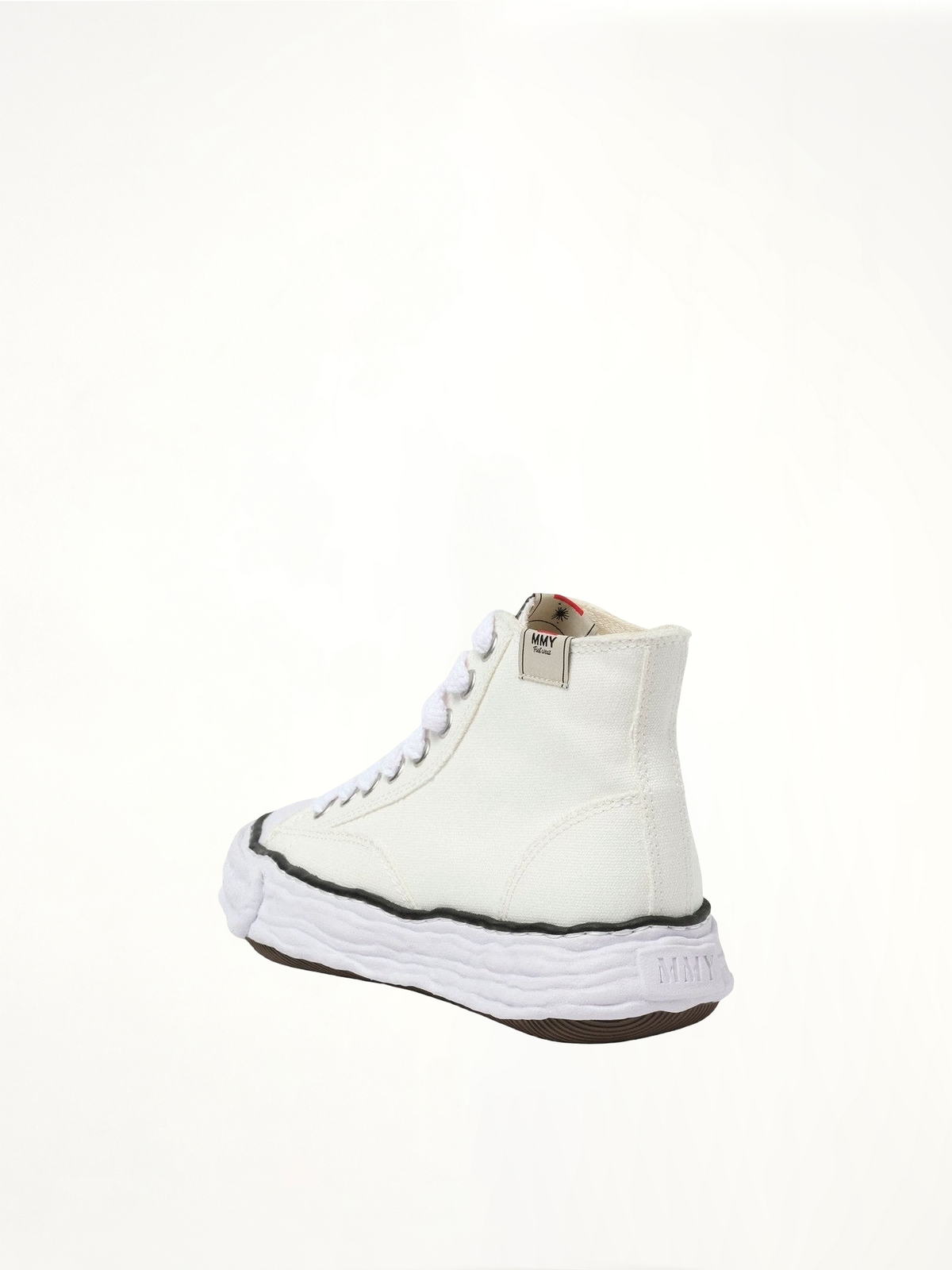 Peterson 23 OG High Sneaker in White Back View | MAISON MIHARA YASUHIRO