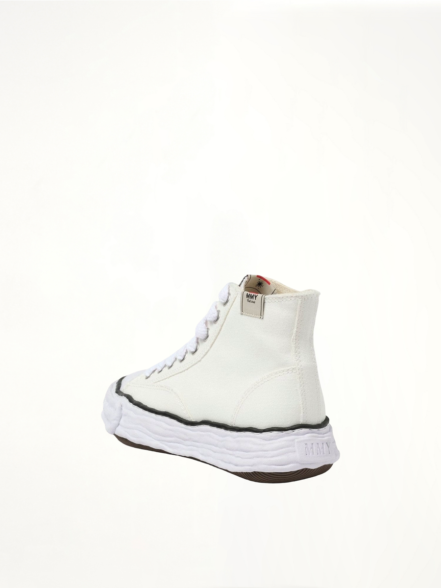 Peterson 23 OG High Sneaker in White Back View | MAISON MIHARA YASUHIRO