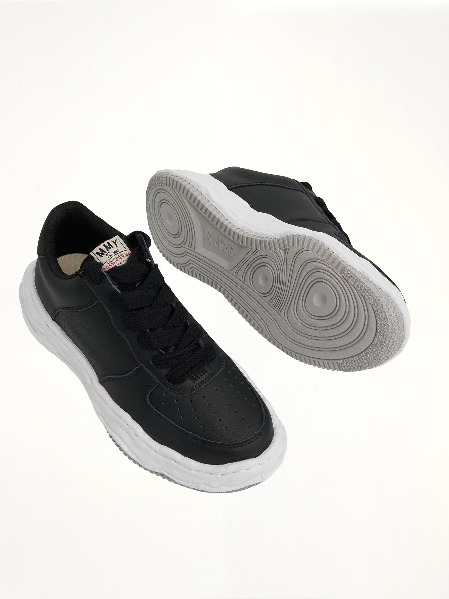Wayne OG Sneaker in Black/White Top View | MAISON MIHARA YASUHIRO
