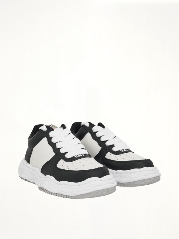 Wayne OG Sole Sneaker in Black/White Front View | MAISON MIHARA YASUHIRO