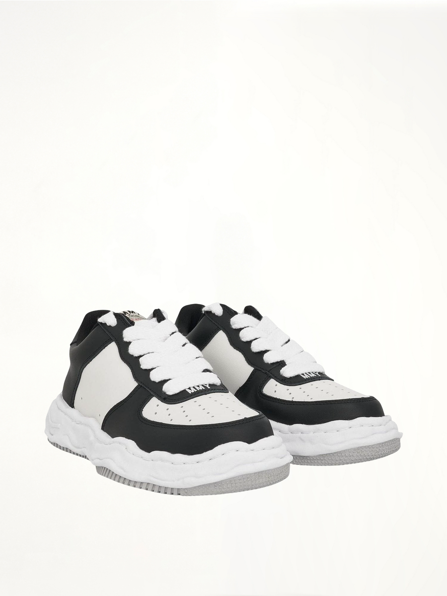Wayne OG Sole Sneaker in Black/White Front View | MAISON MIHARA YASUHIRO