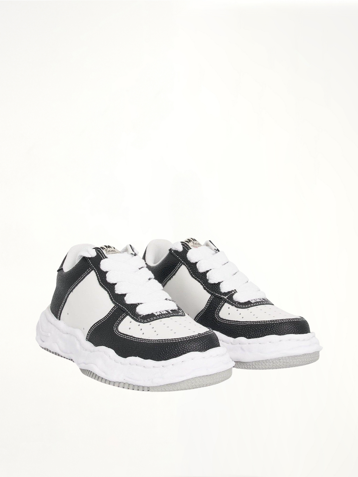 Wayne OG Basket Sneaker in Black/White Front View | MAISON MIHARA YASUHIRO