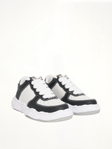 Wayne OG Basket Sneaker in Black/White Front View | MAISON MIHARA YASUHIRO