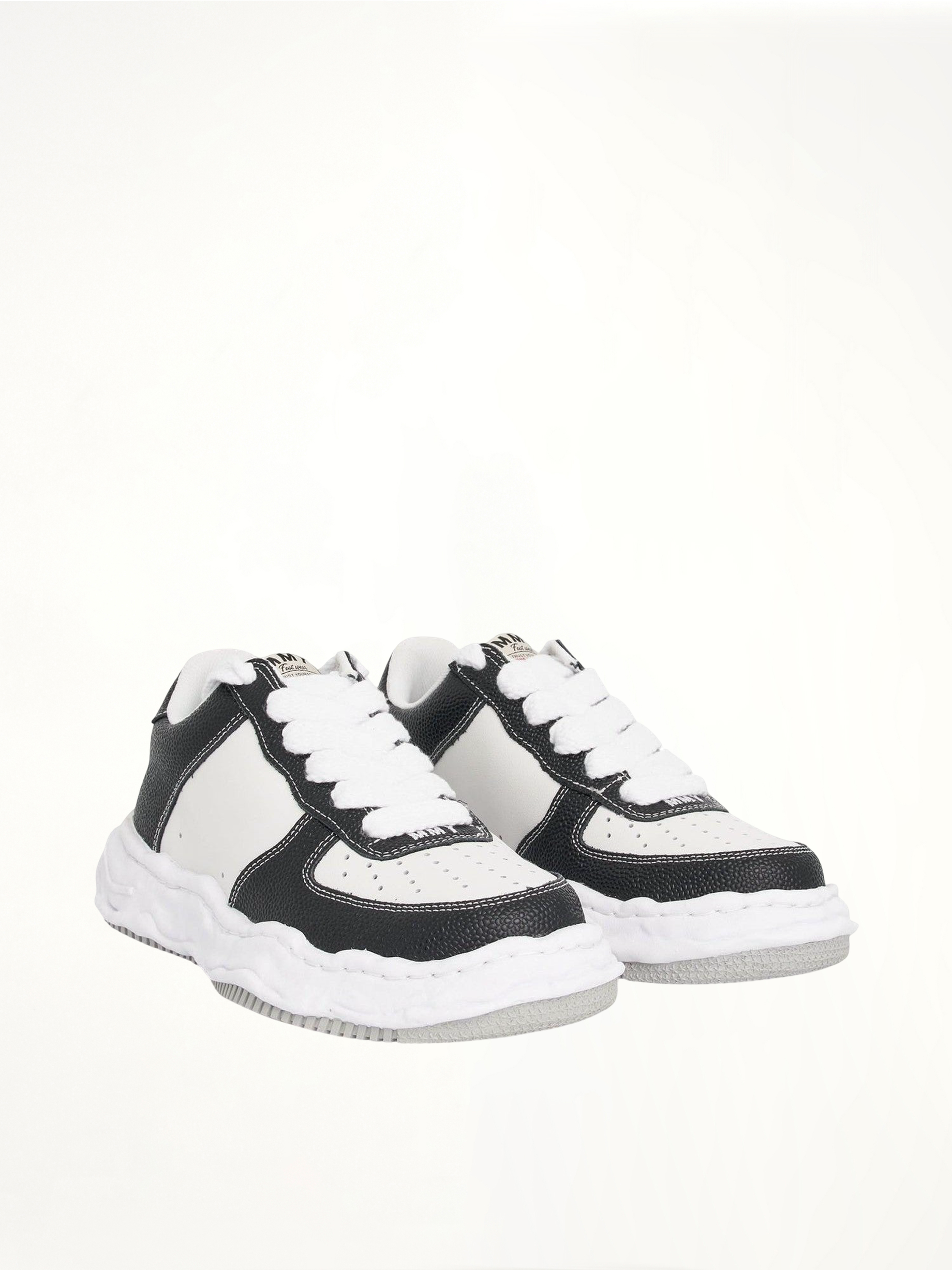 Wayne OG Basket Sneaker in Black/White Front View | MAISON MIHARA YASUHIRO