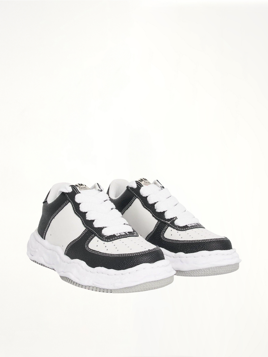 Wayne OG Basket Sneaker in Black/White Front View | MAISON MIHARA YASUHIRO