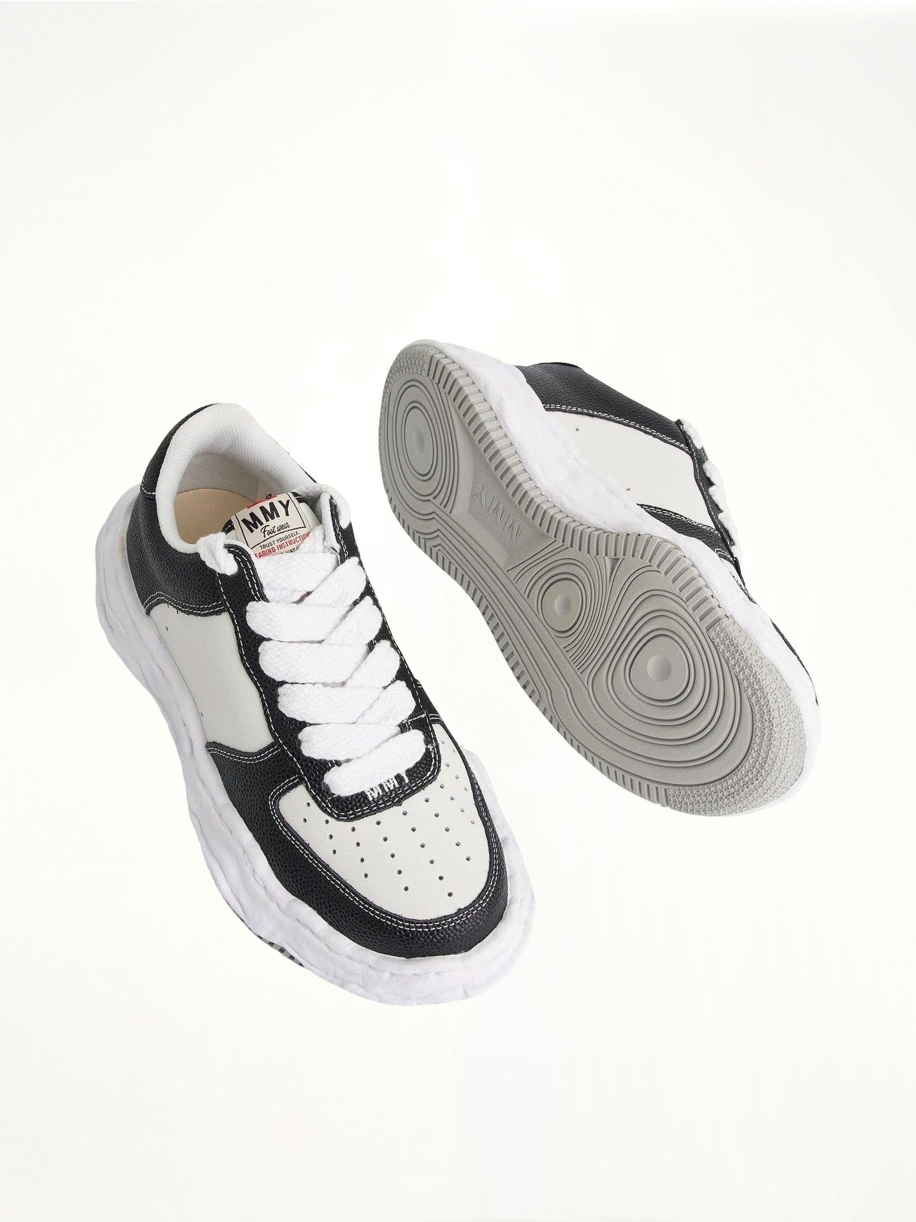 Wayne OG Basket Sneaker in Black/White Top View | MAISON MIHARA YASUHIRO