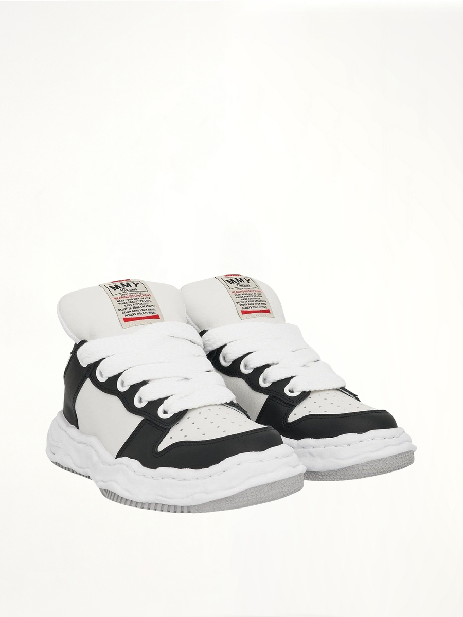 Wayne OG Puffer Sneaker in Black/White Front View | MAISON MIHARA YASUHIRO