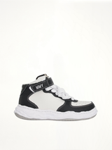 Wayne OG High Sneaker in Black/White Side View | MAISON MIHARA YASUHIRO