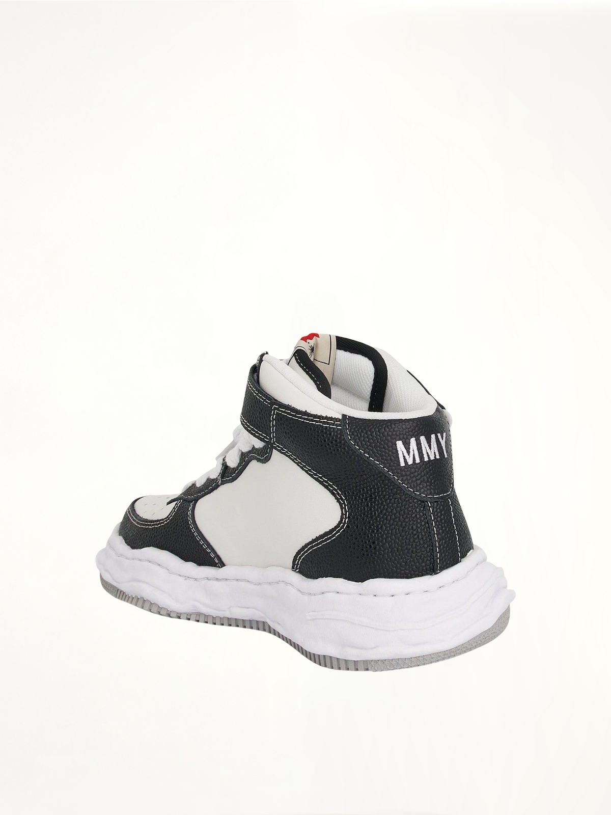 Wayne OG High Sneaker in Black/White Back View | MAISON MIHARA YASUHIRO