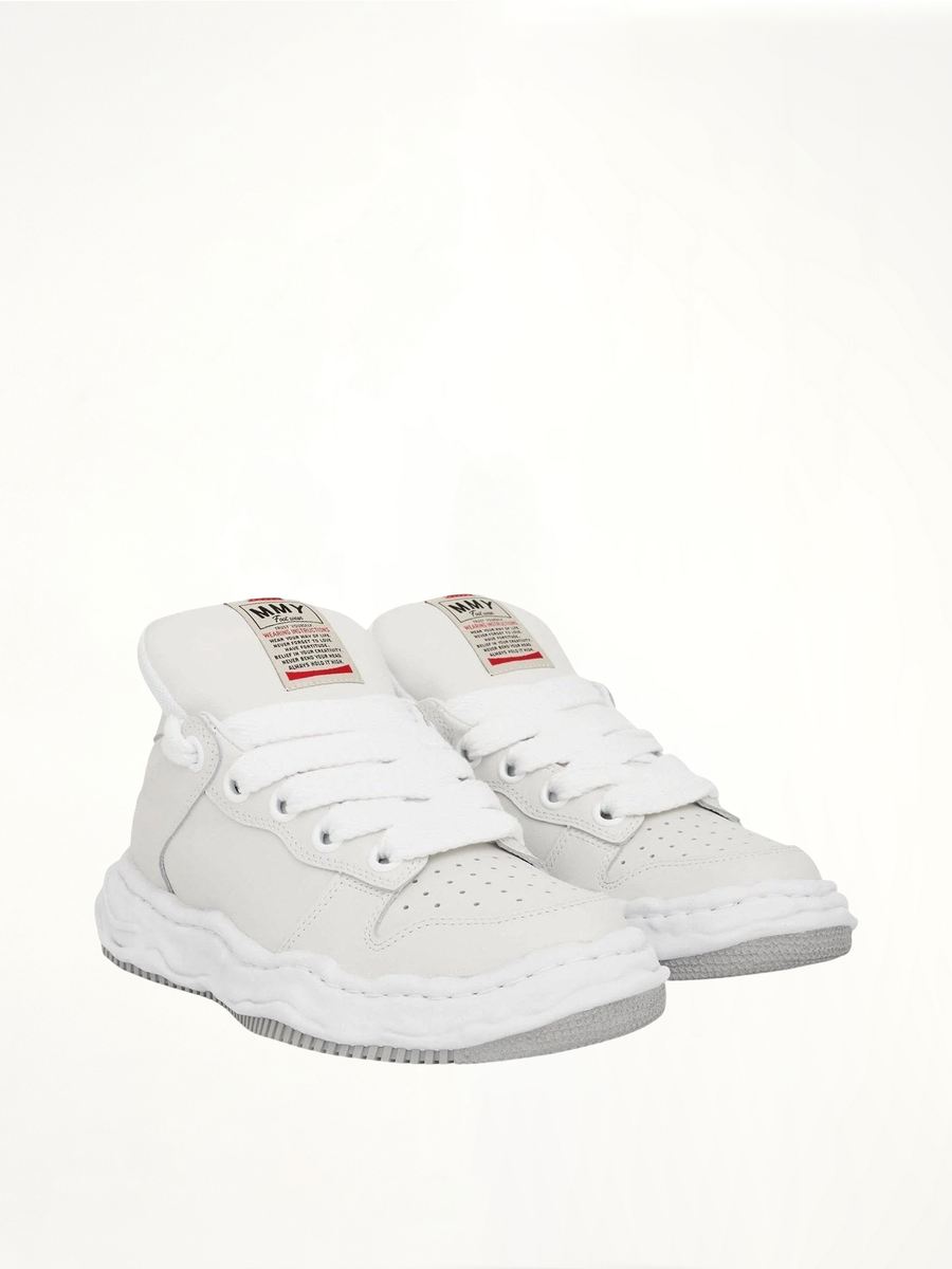 Wayne OG Puffer Sneaker in White Front View | MAISON MIHARA YASUHIRO
