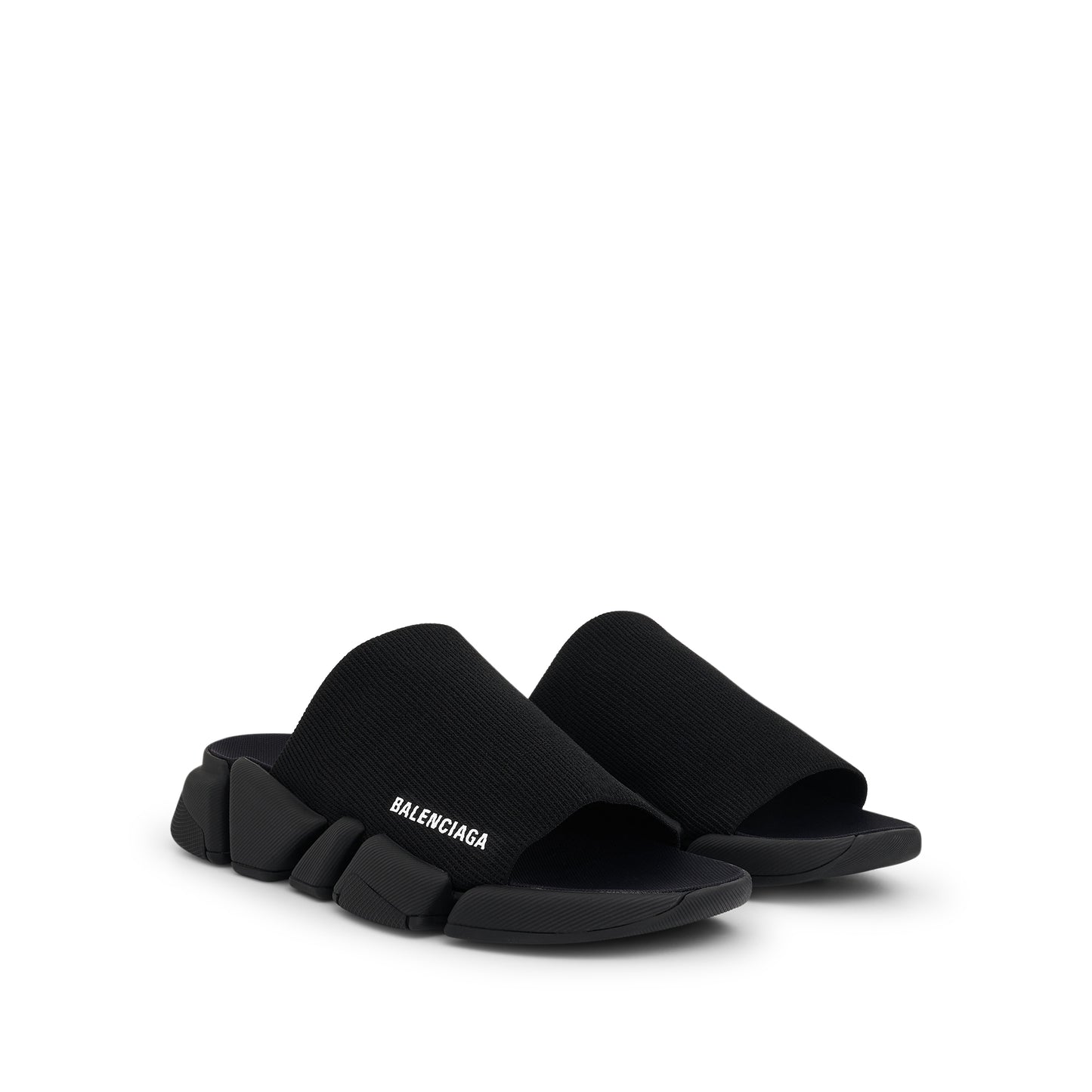 Speed 2.0 Recycled Knit Slide in Black