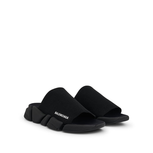 Speed 2.0 Recycled Knit Slide in Black