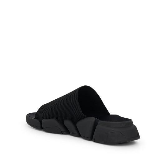 Speed 2.0 Recycled Knit Slide in Black