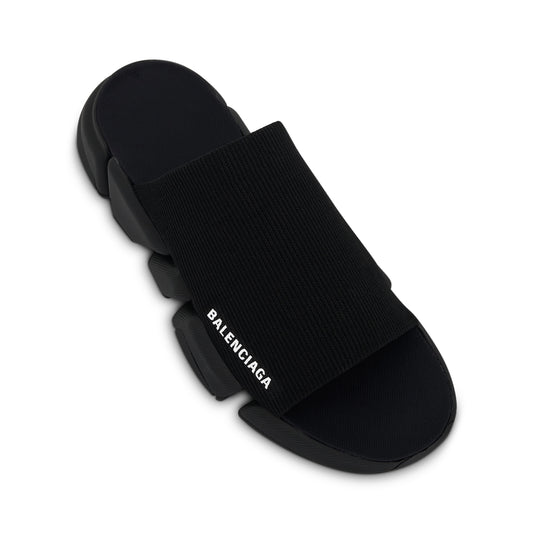 Speed 2.0 Recycled Knit Slide in Black