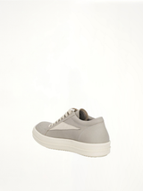 Women Vintage Leather Sneaker in Pearl/Milk Back View | RICK OWENS