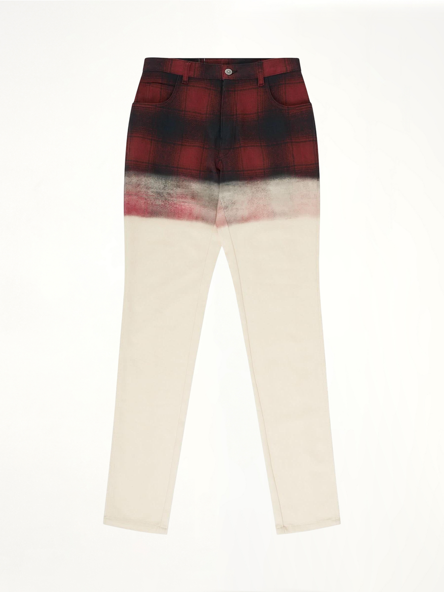 Maison Margiela x Pendleton Checked Pants in Black/Red