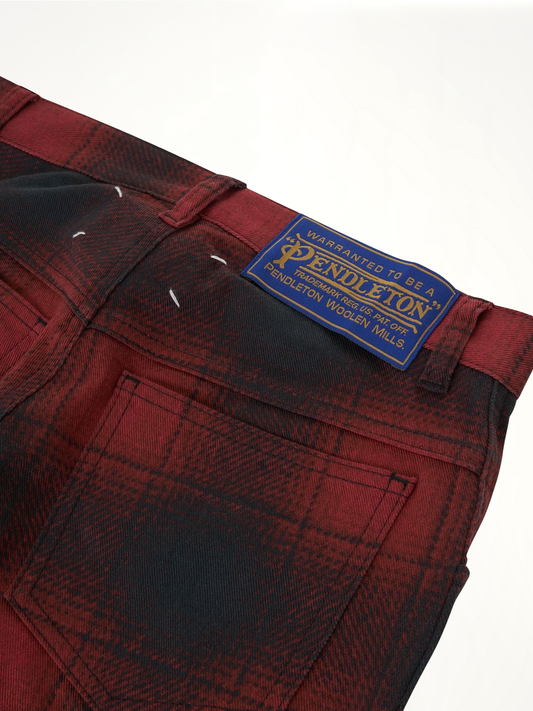Maison Margiela x Pendleton Checked Pants in Black/Red