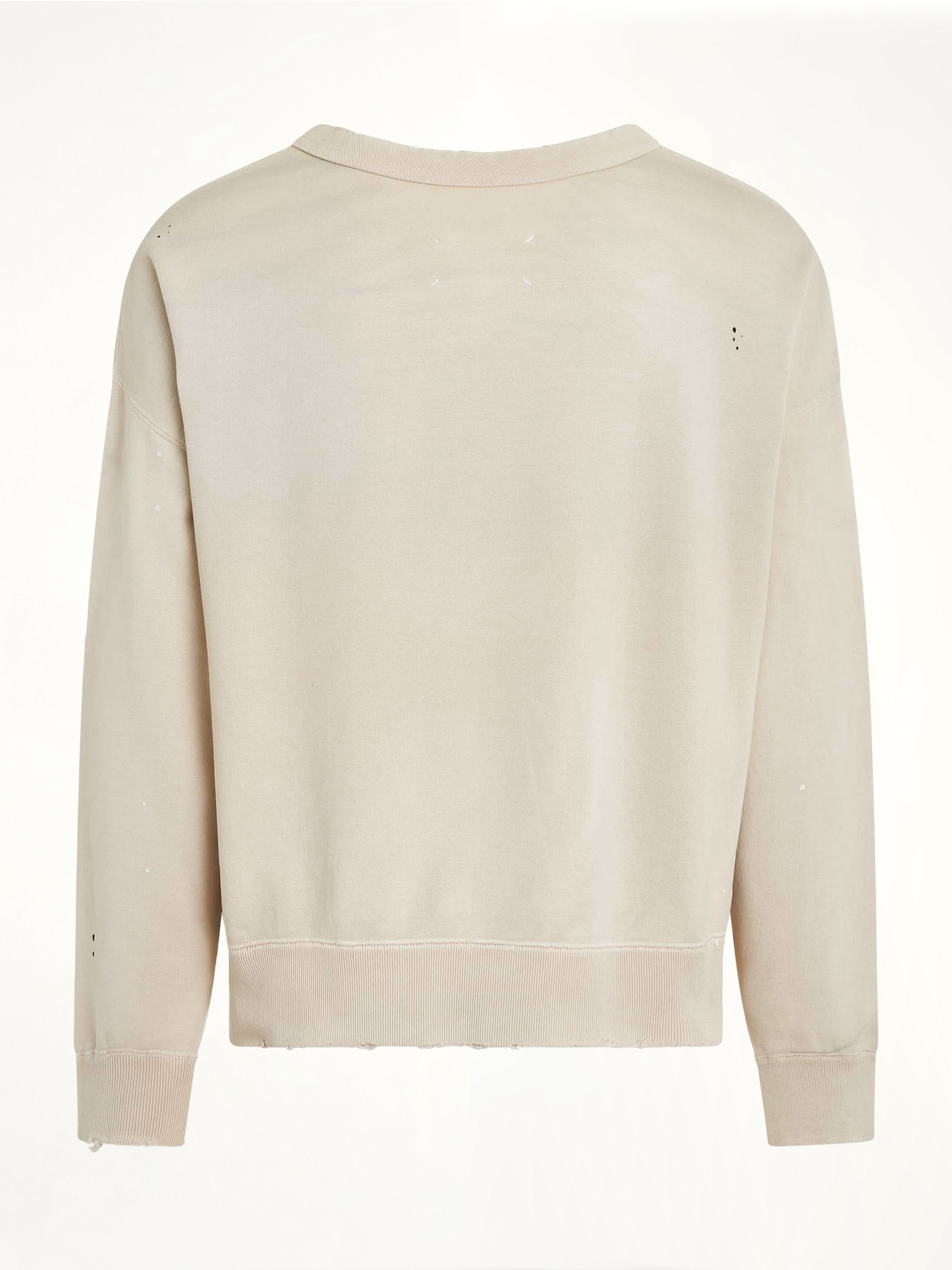 Open Neck Logo Sweatshirt in Dirty Ecru