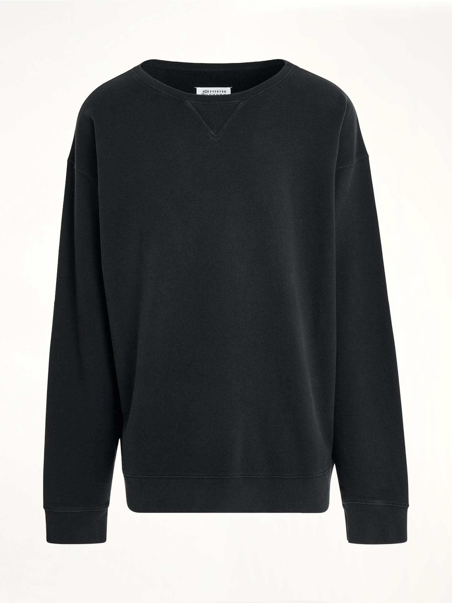 Open Neck Oversized Sweatshirt in Anthracite