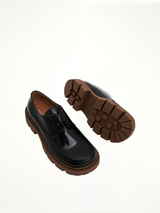 Ivy Derby in Black/Honey Top View | MAISON MARGIELA