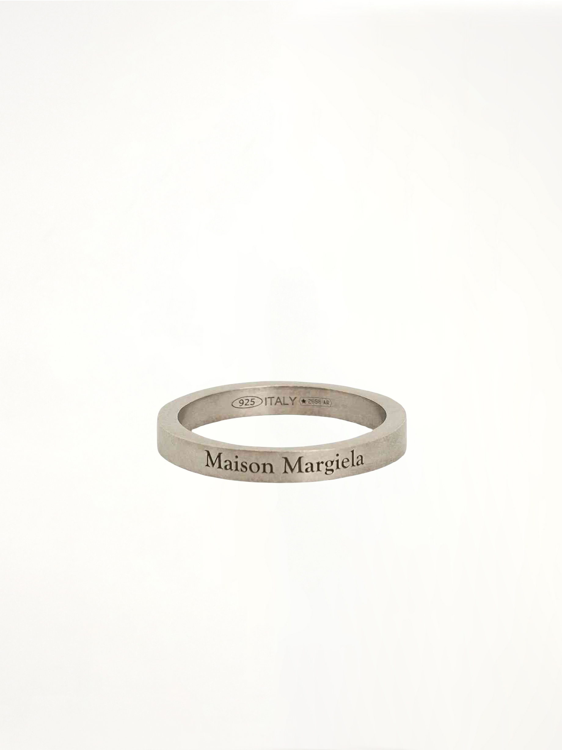 Margiela Logo Ring in Silver