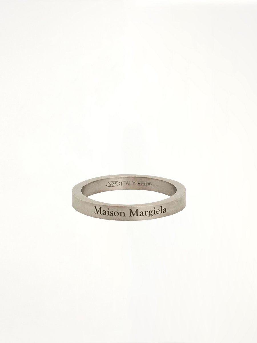 Margiela Logo Ring in Silver