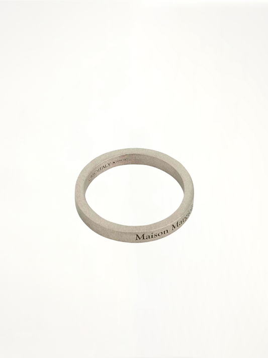Margiela Logo Ring in Silver