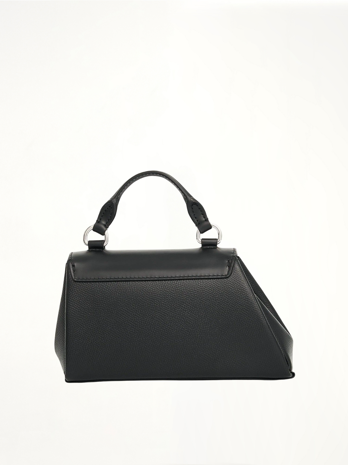 Micro Snatched Asymmetric Bag in Black
