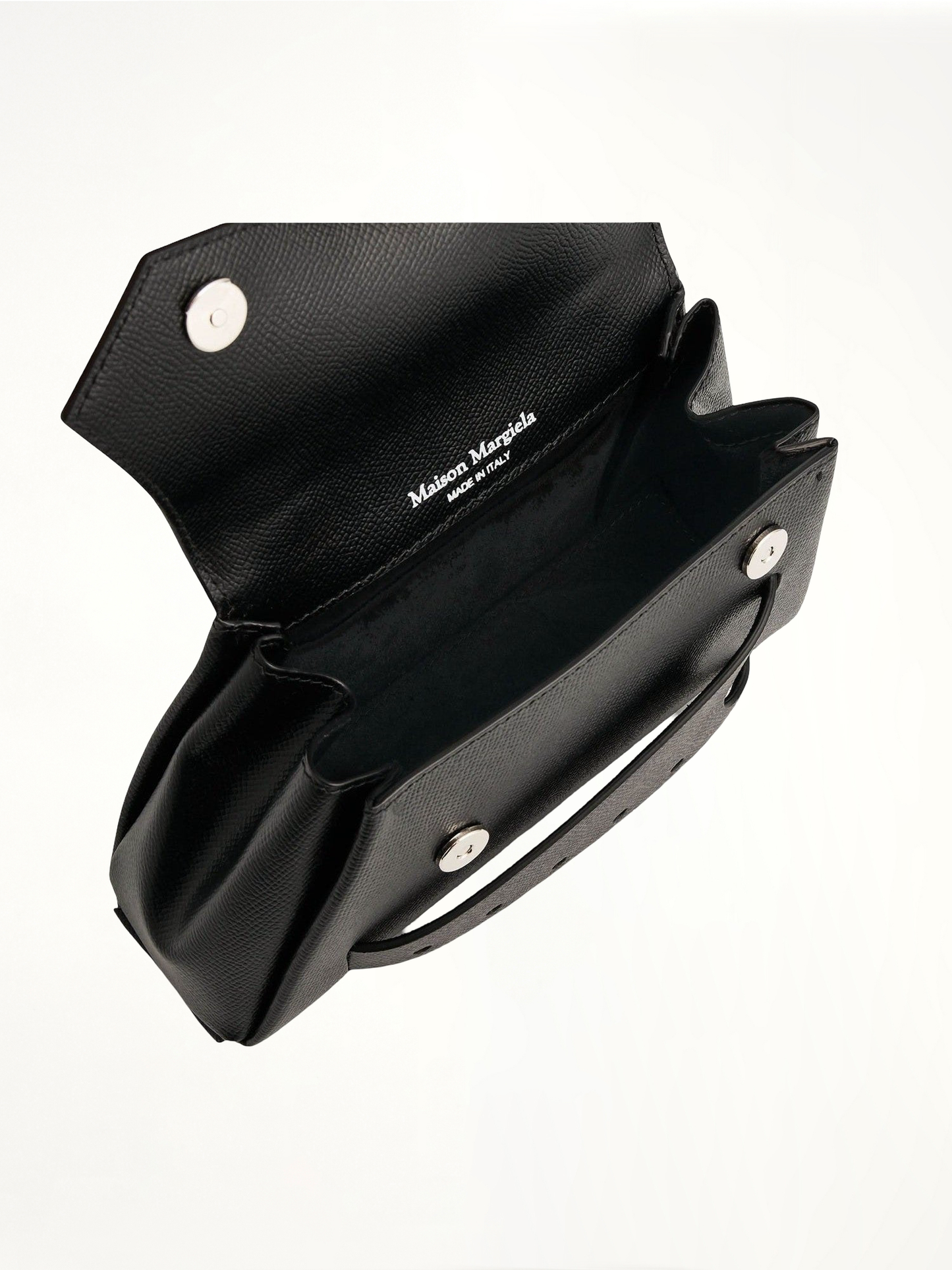 Micro Snatched Asymmetric Bag in Black