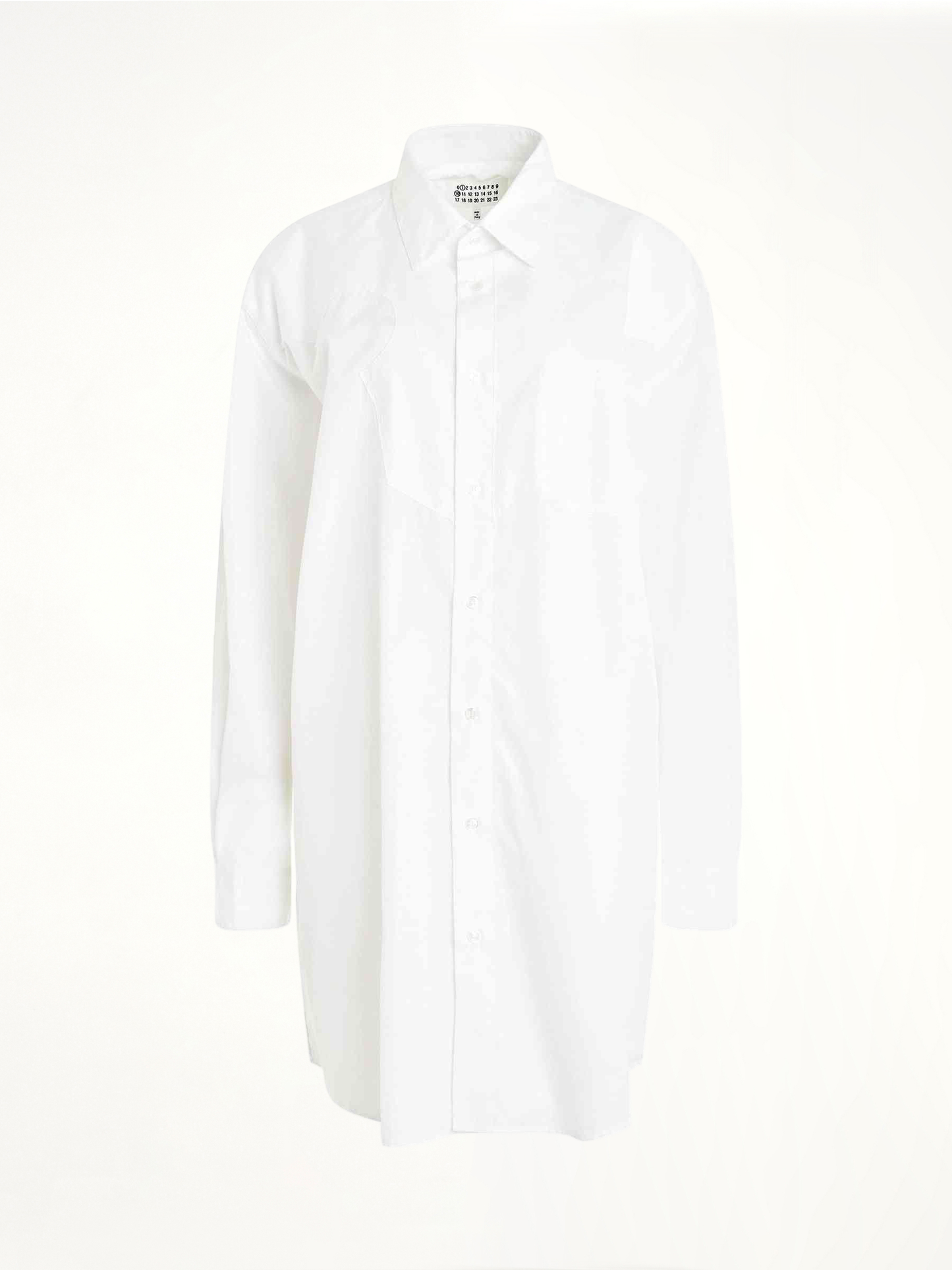 Long Sleeve Cotton Poplin Shirt in White