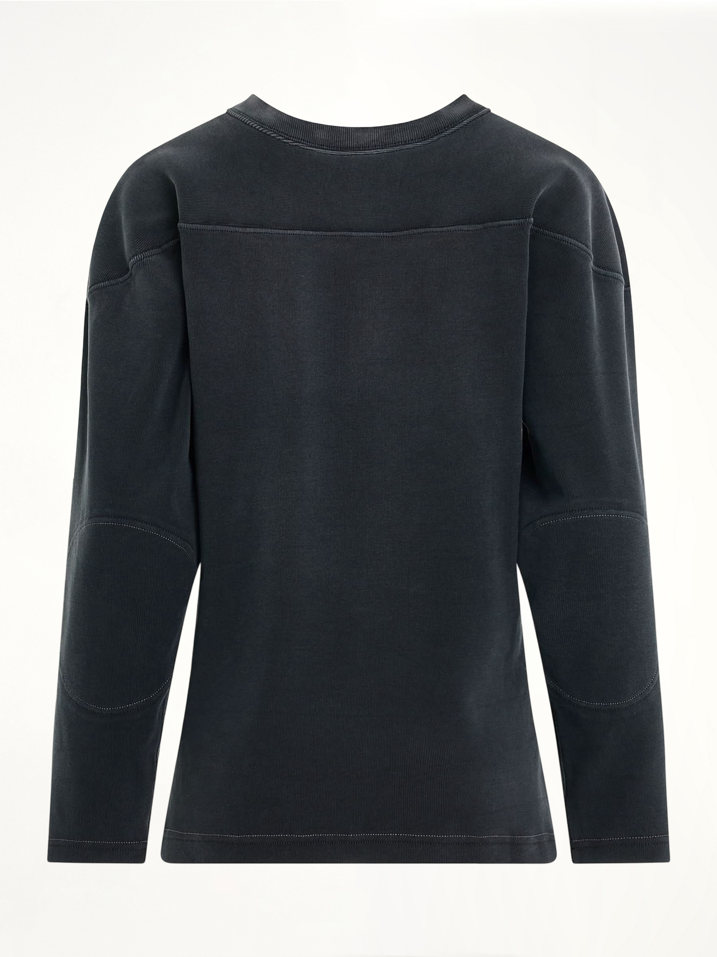 Rib Cotton Logo Sweatshirt in Black