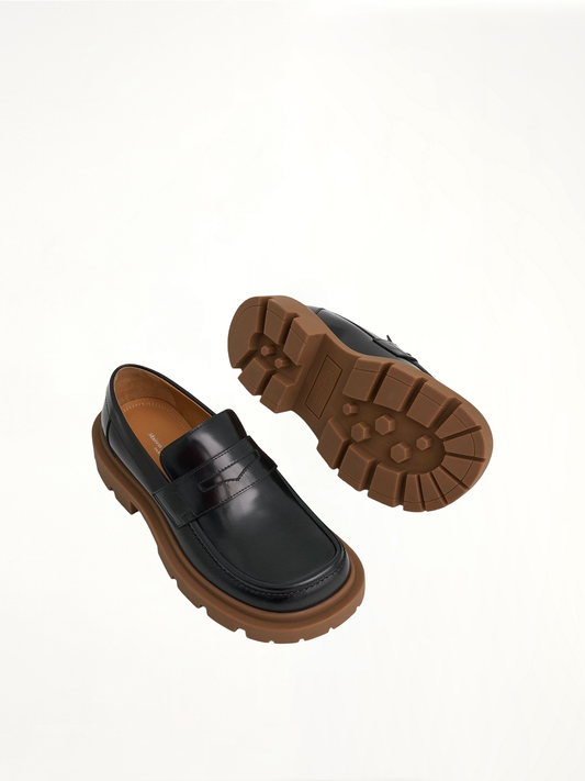 Ivy Loafer in Black/Honey