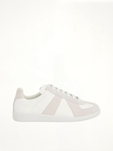 Replica Leather Sneaker in Off White Side View | MAISON MARGIELA