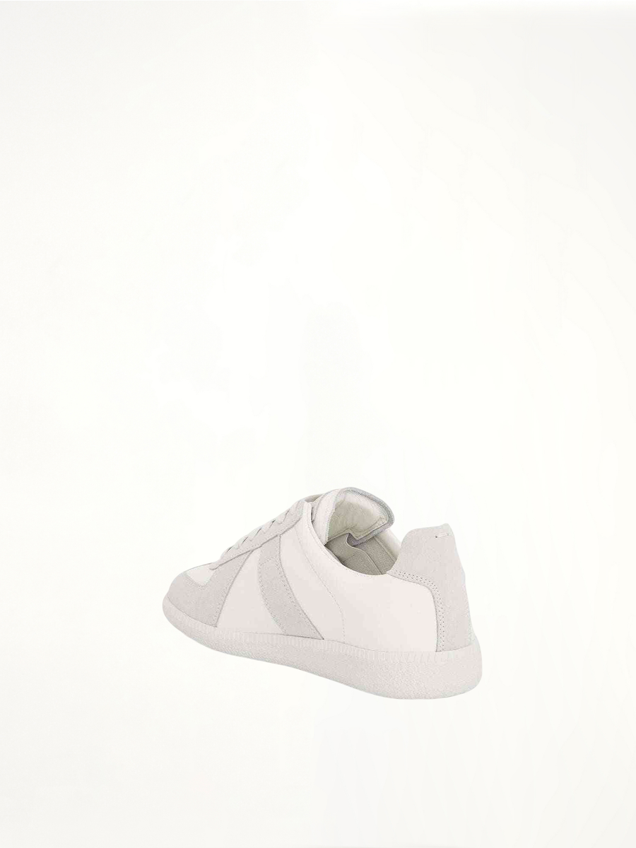 Replica Leather Sneaker in Off White Back View | MAISON MARGIELA